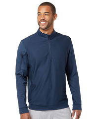 ADIDAS Custom Men's Performance Textured Quarter-Zip Pullover