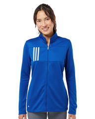 ADIDAS Custom Men's 3-Stripes Double Knit Quarter-Zip Pullover