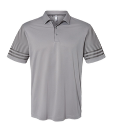 ADIDAS Custom Men's Striped Sleeve Polo