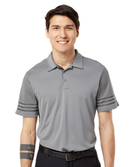 ADIDAS Custom Men's Striped Sleeve Polo