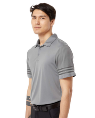 ADIDAS Custom Men's Striped Sleeve Polo