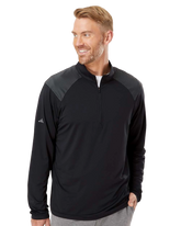 ADIDAS Custom Men's Shoulder Stripe Quarter-Zip Pullover