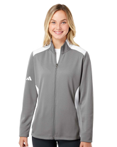 ADIDAS Custom Women's Textured Mixed Media Full-Zip Jacket