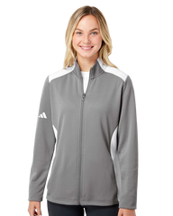 ADIDAS Custom Women's Textured Mixed Media Full-Zip Jacket