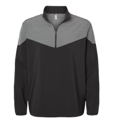 ADIDAS Custom Men's Heather Chevron Quarter-Zip Windshirt