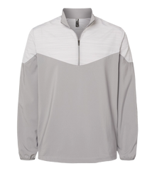 ADIDAS Custom Men's Heather Chevron Quarter-Zip Windshirt