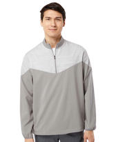 ADIDAS Custom Men's Heather Chevron Quarter-Zip Windshirt