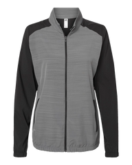 ADIDAS Custom Women's Heather Block Full-Zip Windshirt