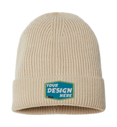 ATLANTIS HEADWEAR Custom Sustainable Fine Rib Cuffed Beanie