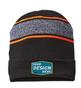 CAP AMERICA Custom Unisex USA-Made Variegated Striped Cuffed Beanie