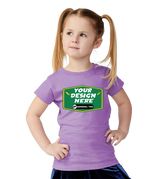 RABBIT SKINS Custom Toddler Girls Fine Jersey Tee