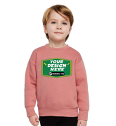 RABBIT SKINS Custom Toddler Fleece Crewneck Sweatshirt