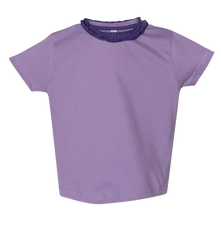 RABBIT SKINS Custom Toddler Girls' Ruffle Neck Fine Jersey Tee