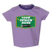 RABBIT SKINS Custom Toddler Girls' Ruffle Neck Fine Jersey Tee