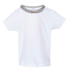 RABBIT SKINS Custom Toddler Girls' Ruffle Neck Fine Jersey Tee