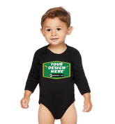 RABBIT SKINS Custom Infant Long Sleeve Baby Rib Bodysuit