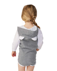 RABBIT SKINS Custom Infant Fine Jersey Character Hooded Long Sleeve Bodysuit with Ears