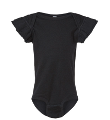 RABBIT SKINS Custom Infant Flutter Sleeve Baby Rib Bodysuit