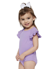 RABBIT SKINS Custom Infant Flutter Sleeve Baby Rib Bodysuit