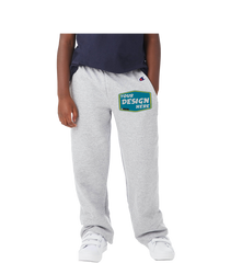 CHAMPION Custom Youth Powerblend Open-Bottom Fleece Pant with Pockets