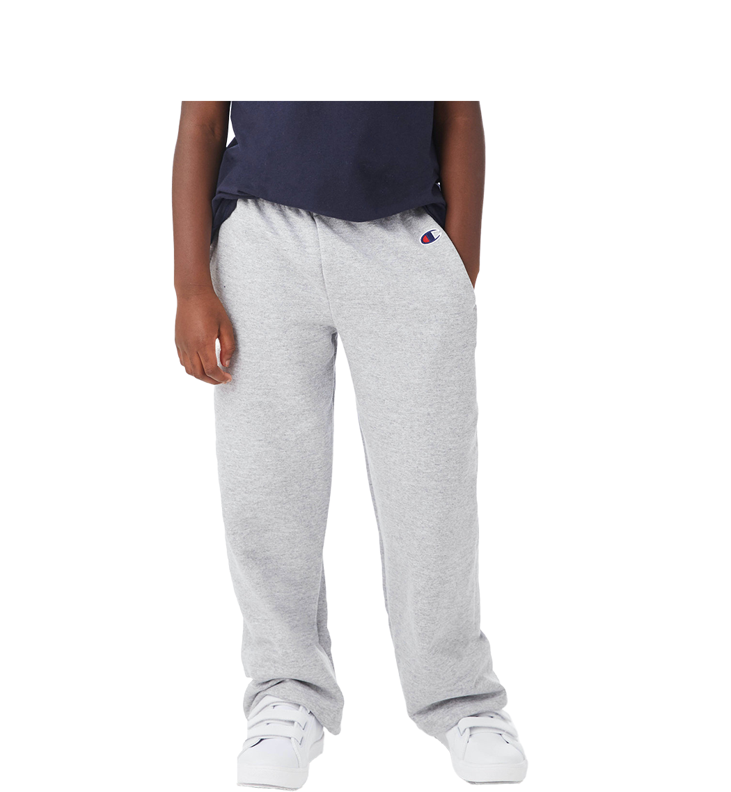 CHAMPION Custom Youth Powerblend Open-Bottom Fleece Pant with Pockets