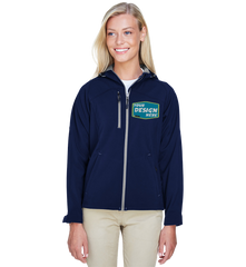 NORTH END Custom Ladies' Prospect Two-Layer Fleece Bonded Soft Shell Hooded Jacket