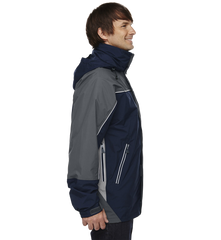 NORTH END Custom Men's Adult 3-in-1 Seam-Sealed Mid-Length Jacket with Piping