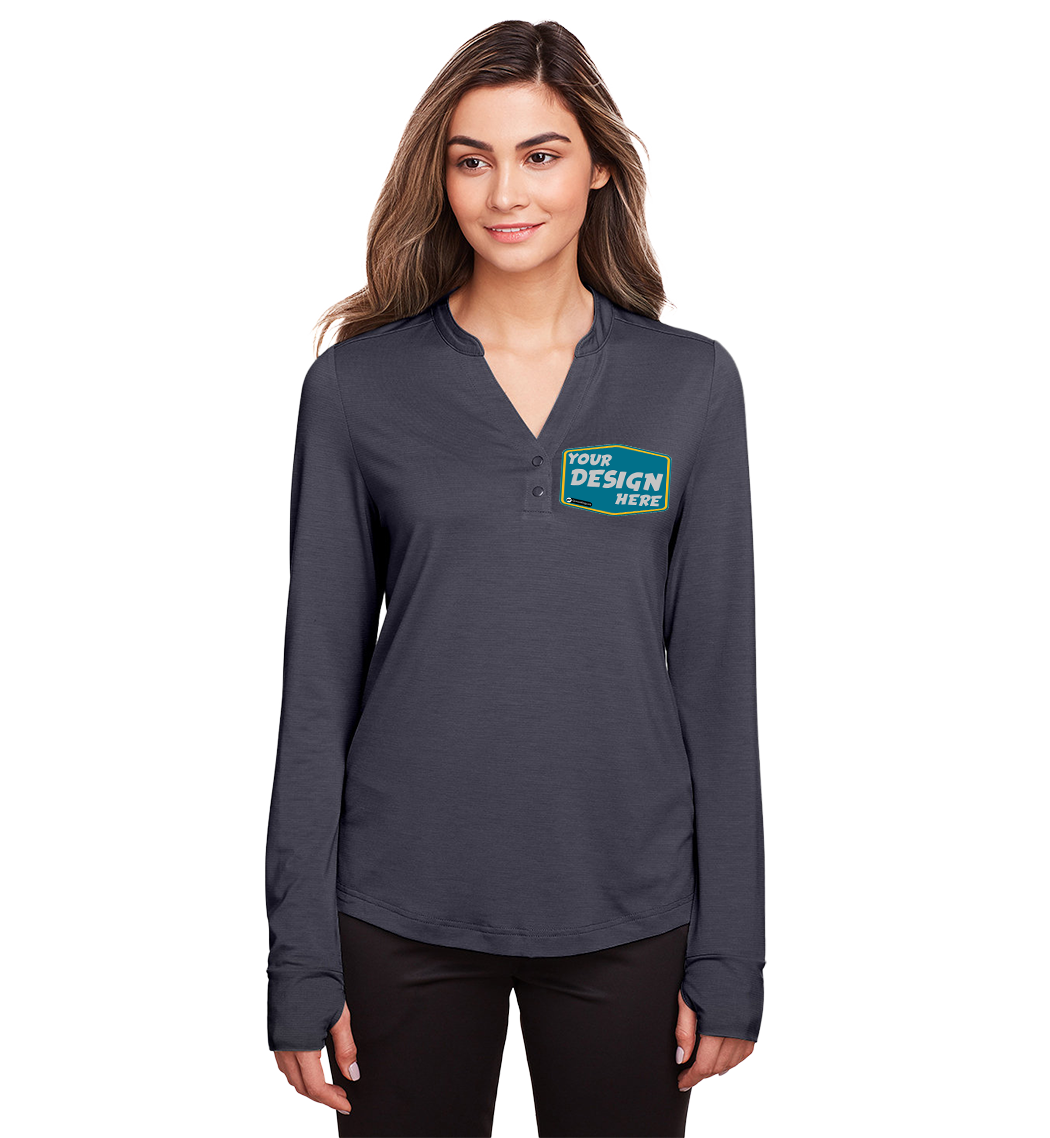 NORTH END Custom Ladies' JAQ Snap-Up Stretch Performance Pullover