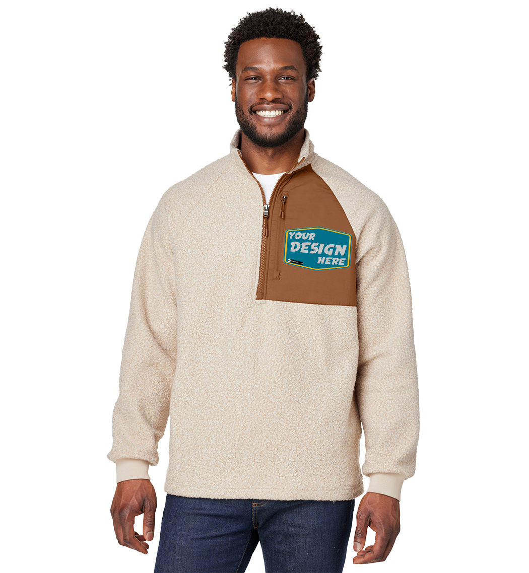 NORTH END Custom Men's Aura Sweater Fleece Quarter-Zip