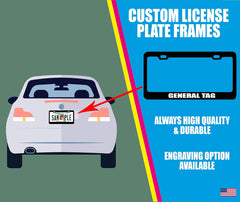 CUSTOM LICENSE PLATE FRAME - PROTECTED BY THE SECOND AMENDMENT