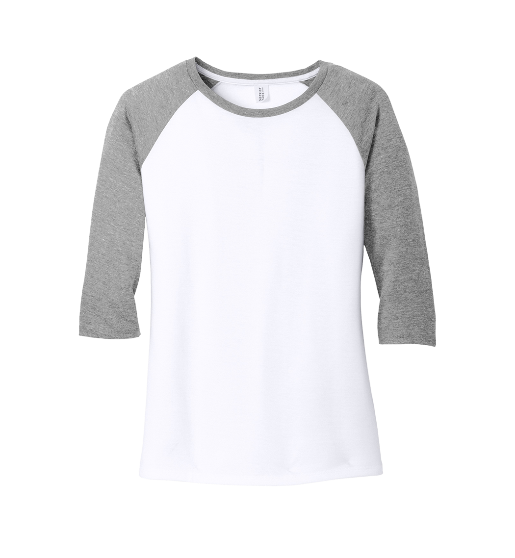 District Custom Women's Perfect Tri 3/4-Sleeve Raglan