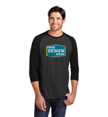 District Custom Men's Perfect Tri 3/4-Sleeve Raglan