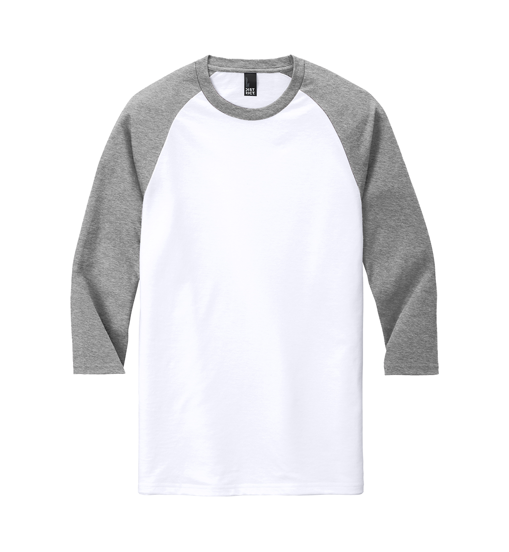 District Custom Men's Perfect Tri 3/4-Sleeve Raglan