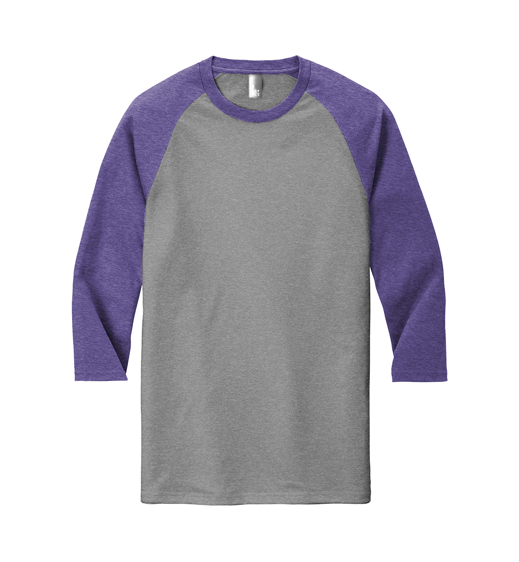 District Custom Men's Perfect Tri 3/4-Sleeve Raglan
