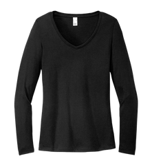 District Custom Women's Perfect Tri Long Sleeve V-Neck Tee