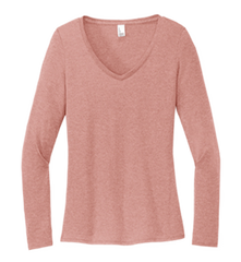 District Custom Women's Perfect Tri Long Sleeve V-Neck Tee