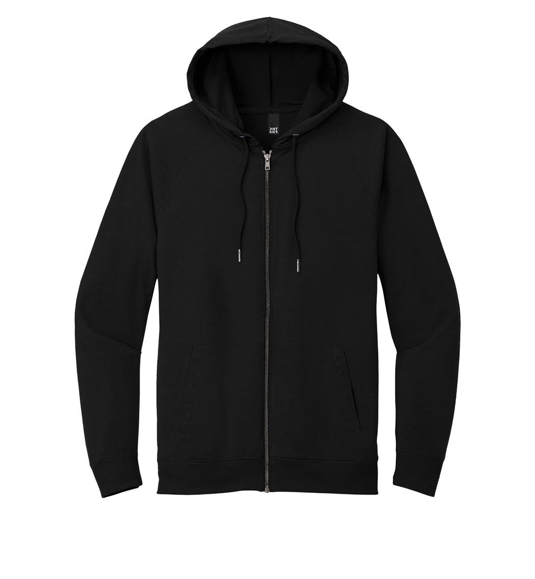 District Custom Men's Featherweight French Terry Full-Zip Hoodie