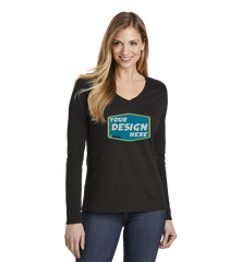 District Custom Women's Very Important Tee Long Sleeve V-Neck