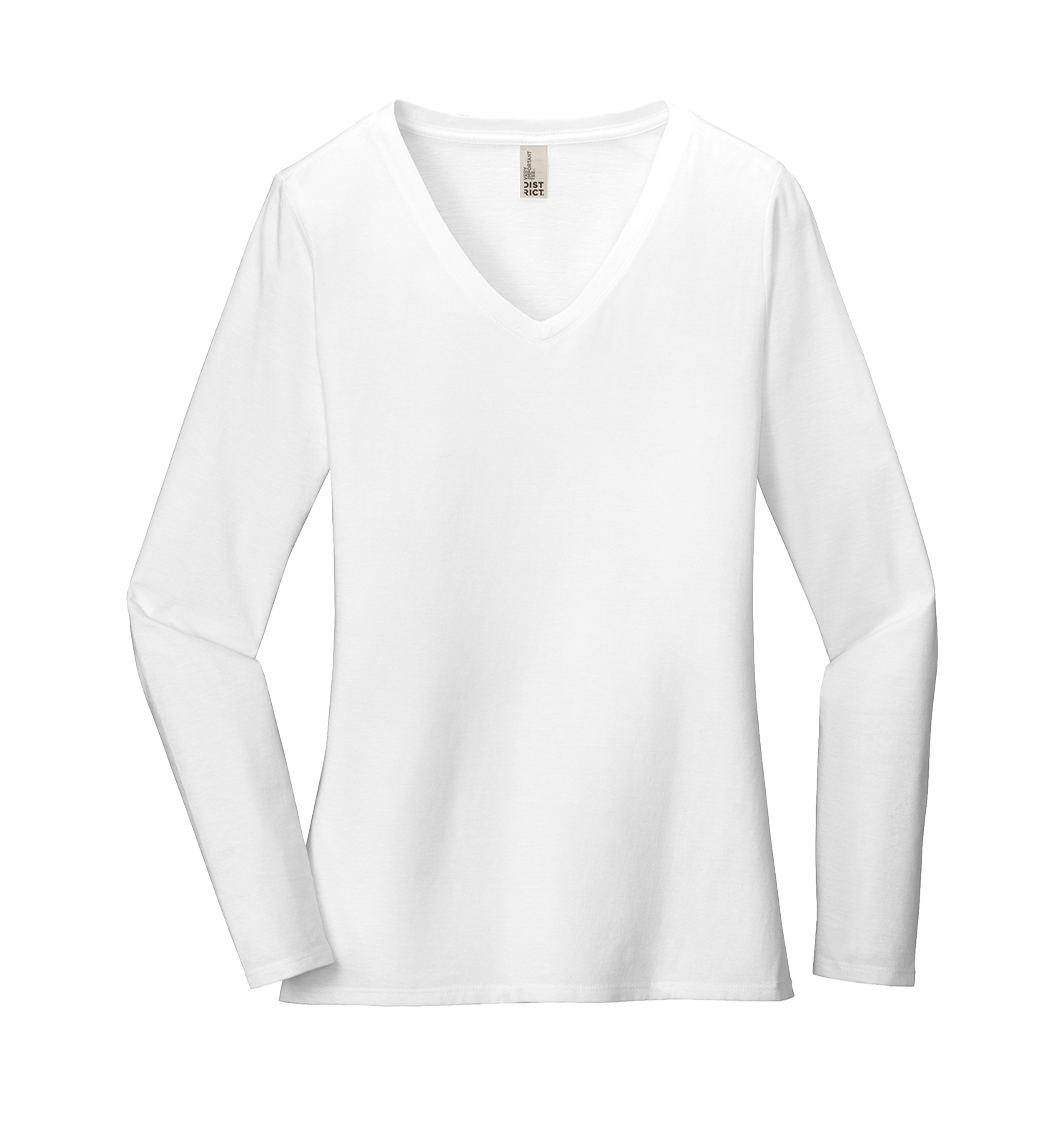 District Custom Women's Very Important Tee Long Sleeve V-Neck