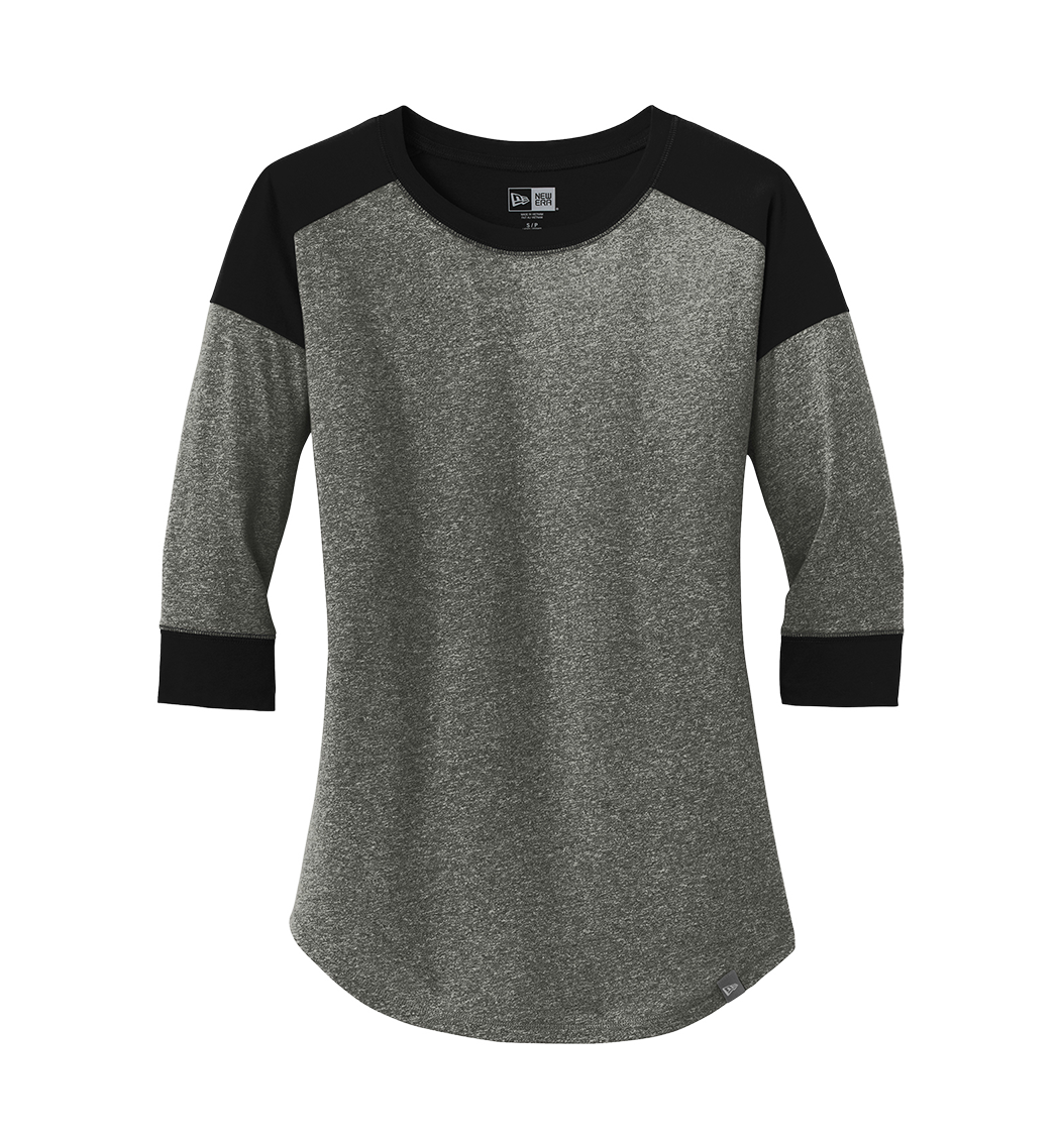 NEW ERA Custom Ladies Heritage Blend 3/4-Sleeve Baseball Raglan Tee.