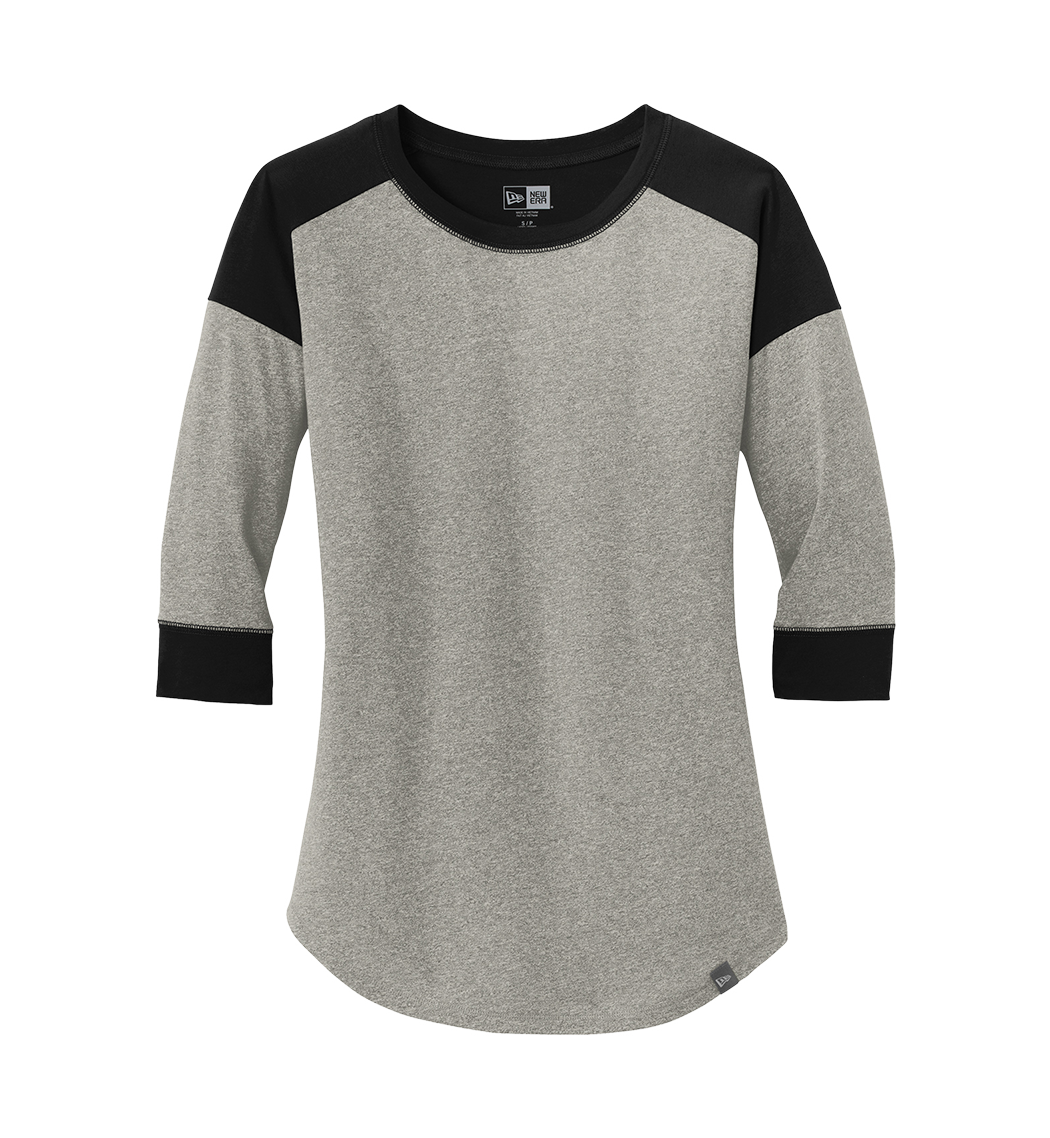 NEW ERA Custom Ladies Heritage Blend 3/4-Sleeve Baseball Raglan Tee.