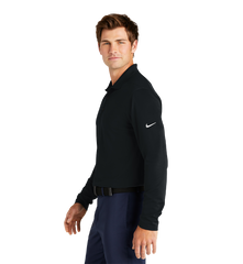 NIKE Custom Men's Dri-FIT Micro Pique 2.0 Long Sleeve Polo