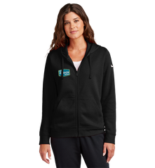 NIKE Custom Ladies Club Fleece Sleeve Swoosh Full-Zip Hoodie