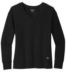 OGIO Custom Ladies Luuma Flex Long Sleeve V-Neck