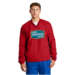 SPORT-TEK Custom Men's V-Neck Raglan Wind Shirt