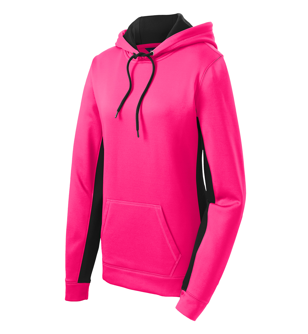 SPORT-TEK Custom Ladies Sport-Wick Fleece Colorblock Hooded Pullover