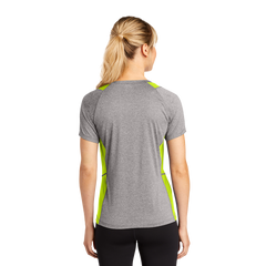 SPORT-TEK Custom Ladies Heather Colorblock Contender V-Neck Tee