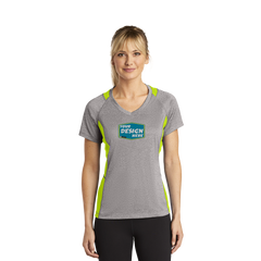 SPORT-TEK Custom Ladies Heather Colorblock Contender V-Neck Tee