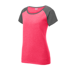 SPORT-TEK Custom Ladies Heather-On-Heather Contender Scoop Neck Tee