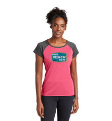 SPORT-TEK Custom Ladies Heather-On-Heather Contender Scoop Neck Tee